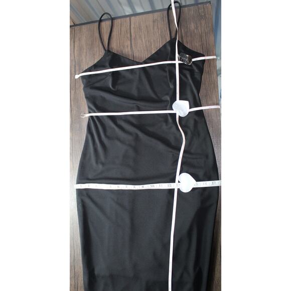 Vintage Rampage Fairy Whimsy Goth Midi Dress Asymmetrical Black Medium - Picture 5 of 11